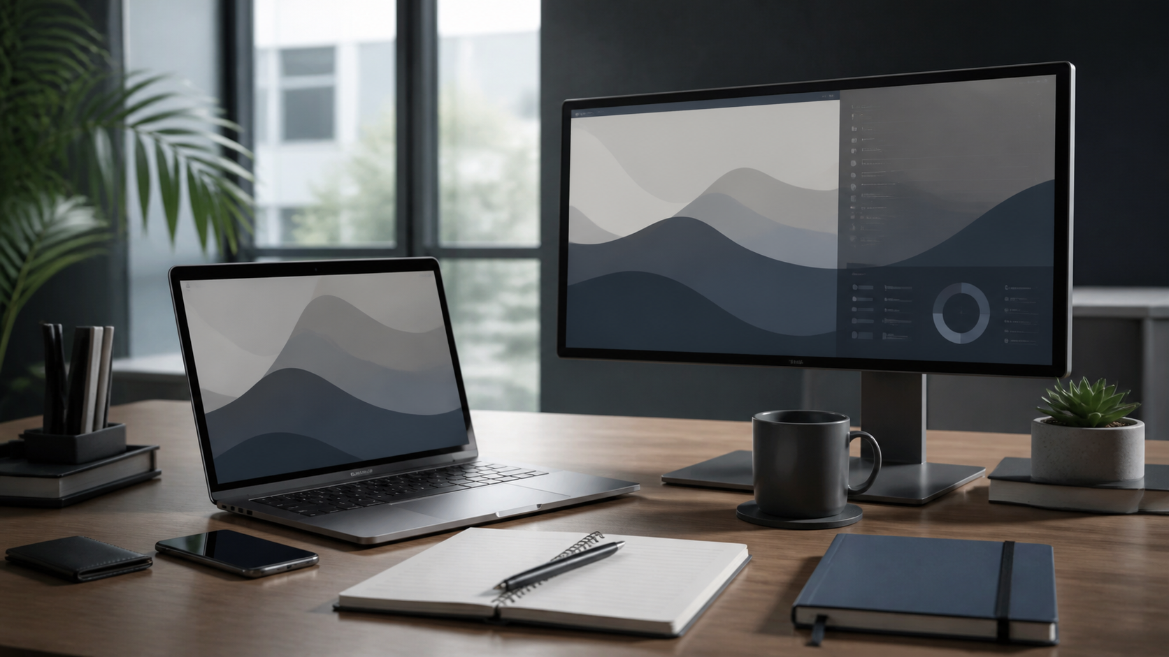Aufgeräumter Arbeitsplatz für einen klaren digitalen Workflow